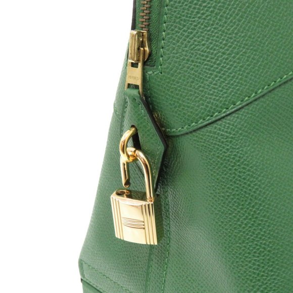 Hermes MacPherson Couché Vert G Stamped Handbag Green 0942 HERMES - Picture 8 of 11